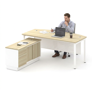 Bureau de direction moderne en acier robuste, autoportant, usage commercial, 7 options de rangement, assemblage DIY - Product Image 5