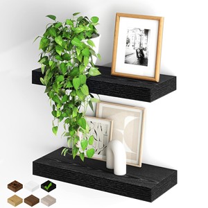 Pine Wood Double Tier Minimalist <b>Wall</b> <b>Shelves</b> & <b>Floating</b> <b>Shelves</b> for Living Room-OEM Custom Wholesale | Aqudus Saleem India - Product Image 2