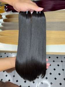 Vietnam hueso recto cabello humano, doble dibujado hueso recto 100% Vietnam extensión de cabello humano cutícula alineada cabello humano virgen - Product Image 2