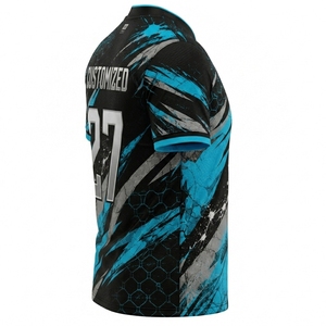 Camiseta Deportiva Corta al Por Mayor, Premium, de Spandex/Poliéster, con Estampado de Grafiti de Fútbol, Antibacteriana, Ecológica, de Secado Rápido y Transpirable - Product Image 4