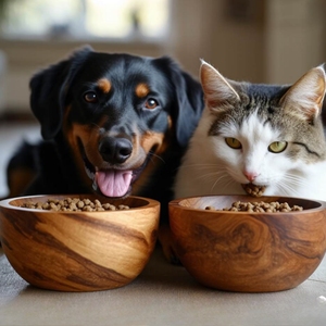 Bol d'alimentation pour chien et chat en bois écologique - Product Image 3