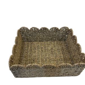 Panier de rangement rectangulaire en herbe de mer écologique de luxe - Solution de rangement multifonctionnelle pour la maison - Product Image 1