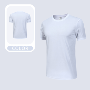 เสื้อยืดคอกลมแขนสั้นผู้ชาย สีพื้น ดูดซับความชื้น ทรงเข้ารูป โพลีเอสเตอร์ 100% ใส่ได้ทุกฤดู - Product Image 4