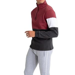 Sweat-shirts pour hommes en tissu polyester-coton de haute qualité, manches longues, col montant, demi-zip, coupe classique, unisexe. - Product Image 5