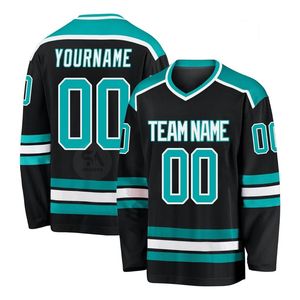 Premium Quality Brown Yellow Striped Ice Hockey Jersey Breathable Quick Dry Long Sleeve <b>Athletic</b> Team Performance Apparel Shirt - Product Image 3