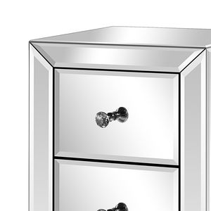 Comodino Contemporaneo con Specchio, Ricarica Wireless e Luce LED per Appartamenti - Product Image 4