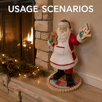 Statue de Père Noël en résine peinte à la main, écologique, de qualité supérieure, ornement de table de Noël, cadeau de fête, décoration