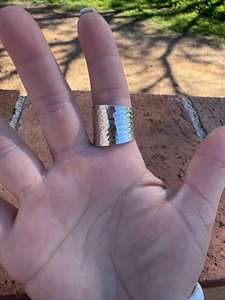 Paige Wallace Turquoise Adjustable <b>Ring</b> Sterling <b>Silver</b> Handmade Southwestern Boho <b>Statement</b> Jewelry Artisan Gift for Her - Product Image 6