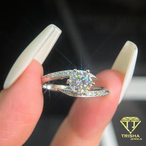 Elegant Cushion Cut Moissanite <b>Diamond</b> <b>Ring</b> In 925 Sterling Silver With Luxury Solitaire Engagement Jewelry For Women - Product Image 3