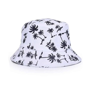 Custom Embroidered Logo High Quality Cotton 100% Cotton Casual Adjustable <b>Black</b> <b>White</b> Reversible Unisex Bucket <b>Hat</b> - Product Image 5