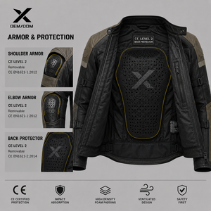 X Sports City XSC-ATJ-F1 Ropa de Motociclismo para Hombre, Estilo Aventura, Manga Larga, Resistente al Viento, para Todas las Estaciones, Personalizable - Product Image 5
