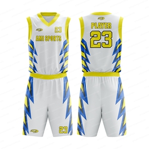 Conjunto de Uniforme de Baloncesto Personalizable de Última Generación, 100% Poliéster, Transpirable, Diseño sin Mangas, Ajuste Cómodo, Colores y Logotipo Personalizados para el Equipo - Product Image 4