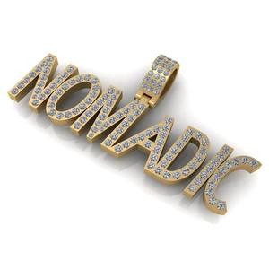 จี้เพชรเพาะเลี้ยงแบบปรับแต่งได้ NOMADIC จี้เงินแท้สลักชื่อส่วนตัวสำหรับผู้ชาย งานเลี้ยงเด็ก จี้ VVS - Product Image 1