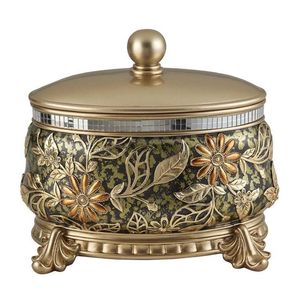 Scatola Decorativa a Forma di Crisantemo da 9 Pollici, Portagioie in Resina - Product Image 1