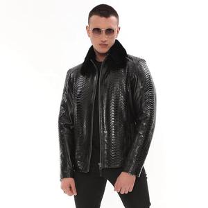 Veste d'hiver en cuir pour homme, design personnalisé OEM, veste de moto en PU, chaude, multi-poches, vêtement d'extérieur de haute qualité, style zippé tendance - Product Image 1