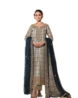 Salwar Kameez Pengantin Wanita Bahan Rayon Sutra Banarasi Pink Menawan untuk Pakaian Pernikahan Tradisional India Pakistan Panjang hingga Lantai