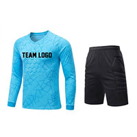 Conjunto de Uniforme de Portero Elite, Jersey Acolchado de Manga Larga y Pantalones Cortos con Calcetines, Personalizado con Estampado Naranja, Poliéster Sublimado para Fútbol