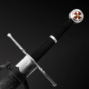 Espada Templaria de 40.25 Pulgadas con Funda Plateada de Acero Inoxidable, Moderna, para Exteriores, Decorativa, de Colección, Artística - Product Image 5