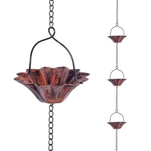 Cadena de Lluvia Metálica Moderna Personalizable, Estilo Copa, para Drenaje de Techo, Decoración de Jardín Colgante para Exteriores - Product Image 4