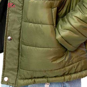 Chaqueta acolchada para mujer, abrigos con capucha, abrigos holgados de invierno para mujer, abrigos verdes de plumón, ropa exterior cálida para mujer, relleno de poliéster, longitud regular - Product Image 5