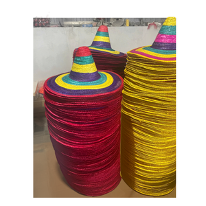 Large Brim Mexican Sombrero <b>Straw</b> <b>Hat</b> Handmade Wholesale Supply for Beach Festivals Theme Parties and Outdoor Celebrations - Product Image 1