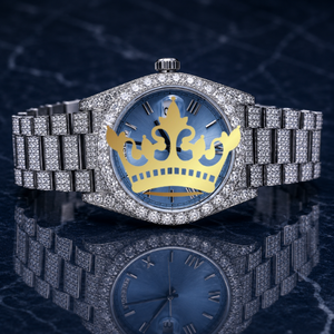 Men's Full Moissanite Diamond Watch Luxury Iced Out Bracelet Wristwatch - Product Image 1