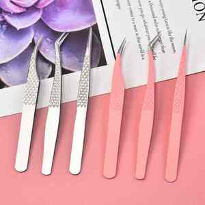 Pince à épiler de luxe pour technicien en cils, modèle 2025, pour isolation de volume, en acier inoxydable, pointe lisse 10 mm, personnalisable avec marque privée - Product Image 3