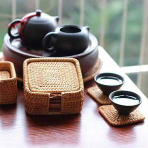 Meilleure vente sous-verres en rotin naturel écologique classique tissé à la main personnalisé petit tapis de Table à manger rustique fabriqué au Vietnam - Product Image 6