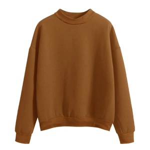 Sweat-shirt à col rond surdimensionné, couleur unie, tricoté, décontracté, unisexe, pour l'automne - Product Image 1
