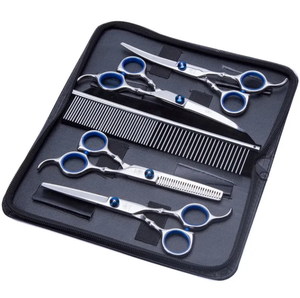 Kit de ciseaux à effiler professionnels en acier inoxydable pour la coupe de cheveux, outils de salon de coiffure, à vendre - Product Image 6