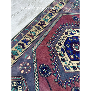 Trusted Supplier Antique-inspired Handmade Violet Wool <b>Carpet</b> Fast Shipping for Home Living Area Cushioned and Non Slip - Product Image 3