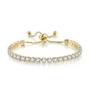 Bracelet tendance en argent 925, ajustable, avec moissanite VVS, pour femme, disponible à prix réduit - Product Image 4