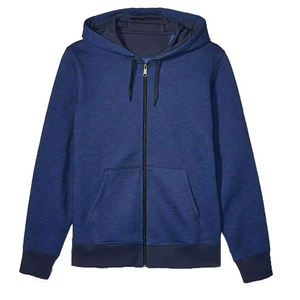 Mens Zipper Hoodie Heather Full ZIP Hooded Sweatshirt Drawstring Casual Fashion ZIP <b>Jacket</b> Custom Logo Comfortable Daily Wear - Product Image 1