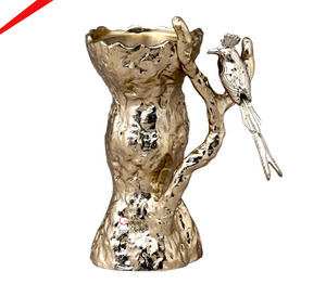 Porte-bougie en métal artisanal, écologique, de forme lotus, élégant et luxueux, pour la maison et l'hôtel - Product Image 4