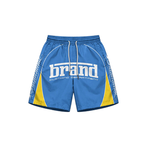 Custom Logo Nylon Jacket Lightweight Color Blocking Shorts Men's Windbreaker Set Zipper Jacket And Short Set Sublimation Print - Product Image 3