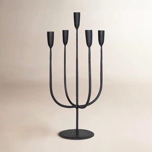 Modern Iron Candelabra Matte Black Finish Five Arm <b>Candle</b> Holder Home Decoration At <b>Cheap</b> Price - Product Image 1