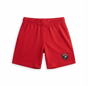 Pantalones Cortos Deportivos para Niños DUMELA INTERNATIONAL de Alta Calidad en Poliéster y Algodón Rojo con Logotipo Personalizado, Cómodos para el Verano, para Boxeo y Entrenamiento de MMA - Product Image 1
