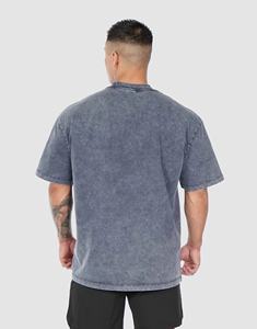 Camiseta Oversize Lavada para Hombre, Tallas Grandes, Manga Corta, Cuello Redondo, Ajuste Holgado, Estilo Casual Urbano, Tejido de Algodón Jersey, Diseño Liso - Product Image 3