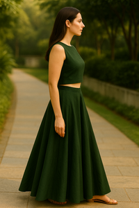 Elegante conjunto de dos piezas de poliéster color borgoña intenso, ropa casual semi formal para mujer, disponible en tallas M, L, XL, XXL, venta al por mayor. - Product Image 6