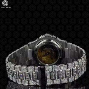 Montre de luxe pour homme Charm Jewels en acier inoxydable, cadran de 40 mm, cristal saphir, analogique, mécanique, résistante à l'eau 10 bars, date automatique - Product Image 3
