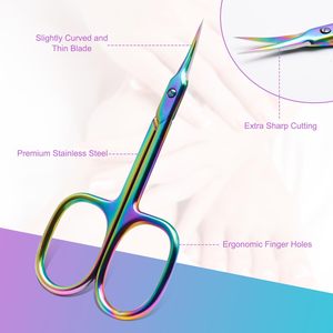 Professional <b>Cuticle</b> Nail <b>Scissor</b> Curved <b>Cuticle</b> <b>Scissors</b> Extra Fine Pointed Tip for Stainless Steel With Unique Design - Product Image 2