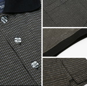 Camisa Polo de Manga Corta para Hombre, de Algodón Oxford con Diseño de Puntos, con Bolsillo, Casual, Transpirable, Tejido, Corte Regular - Product Image 3