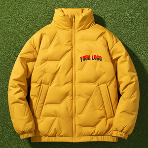 Chaqueta de Plumón Amarilla para Mujer 2027, Cuello Alto, Cortavientos de Invierno, Venta Directa de Fábrica OEM/ODM - Product Image 1
