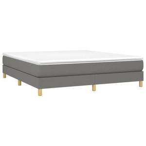 Cadre de lit king-size gris foncé en bois d'ingénierie avec contreplaqué polyester, rembourré, élégant et confortable - Product Image 3