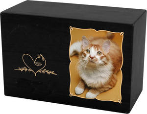 Urne en bois pour cendres d'animaux de compagnie, urnes funéraires en bois pour cendres de chats et de chiens, urnes en bois de rose à prix réduit - Product Image 3