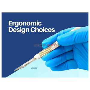 Manípulo Profesional Manual para Dermaplaning con Bisturí, 3 Piezas B.P. # Regla Quirúrgica de 3 Pulgadas con 10 Cuchillas Estériles para Cirugía - Product Image 5