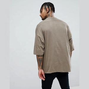 Venta al por mayor precio barato streetwear ajuste suelto puntadas altas ropa jogging entrenamiento correr liso en blanco vintage deporte gimnasio camiseta - Product Image 3