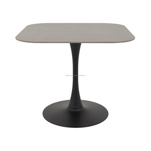 Ensemble de table à manger moderne avec 4 chaises en tissu, dossier solide, style scandinave, meubles pour salle à manger - Product Image 2
