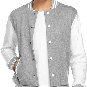Chaqueta Varsity de Béisbol Vintage con Mangas de Cuero para Hombre, Chaquetas Varsity Transpirables, Bordado Chenille Personalizado OEM - Product Image 2