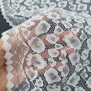 Encaje Elástico Floral con Borde Festoneado, Nailon y Spandex, 23cm, Banda Decorativa de Encaje Elástico de Punto para Lencería y Vestidos - Product Image 6